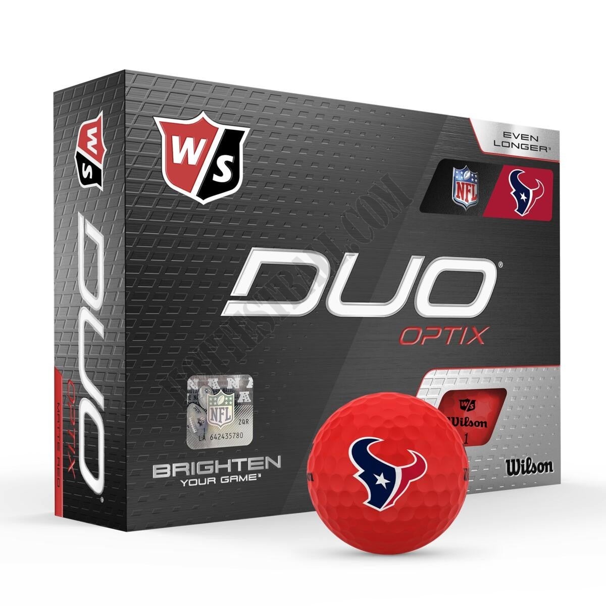 Duo Optix NFL Golf Balls - Houston Texans ● Wilson Promotions - -0