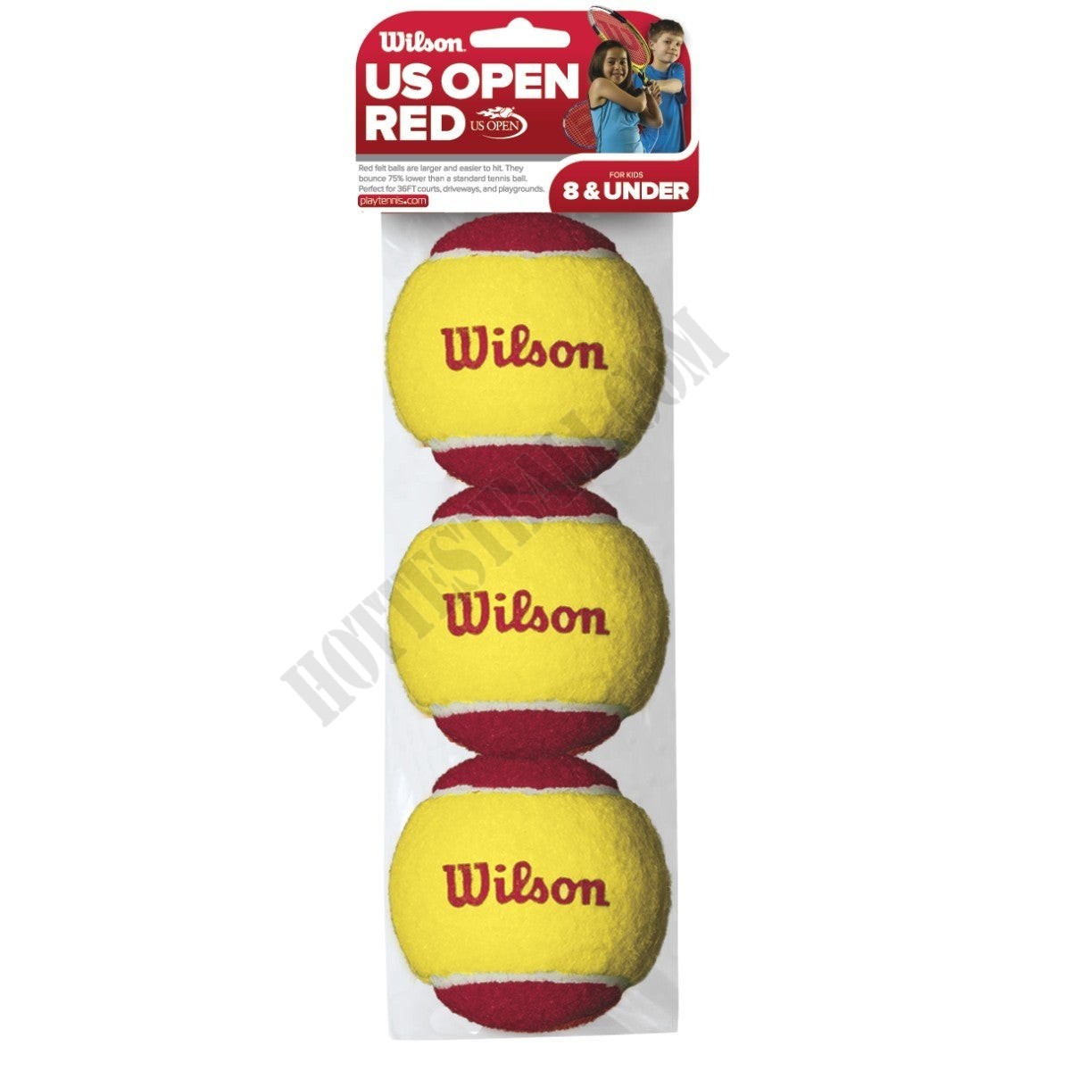 US Open Red Tournament Transition Tennis Balls (Ages 8 & Under) - Wilson Discount Store - -0