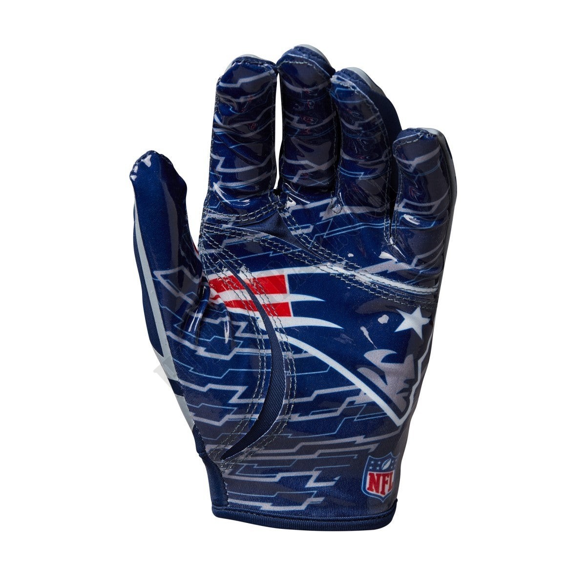 NFL Stretch Fit Receivers Gloves - New England Patriots ● Wilson Promotions - -2