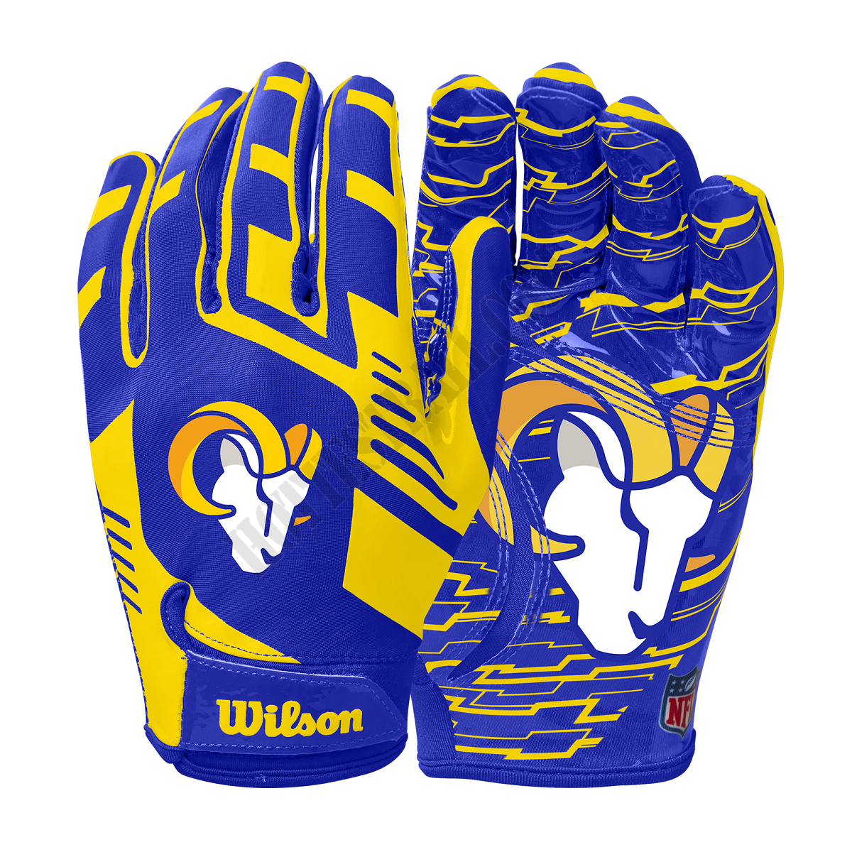 NFL Stretch Fit Receivers Gloves -  Los Angeles Rams ● Wilson Promotions - -0