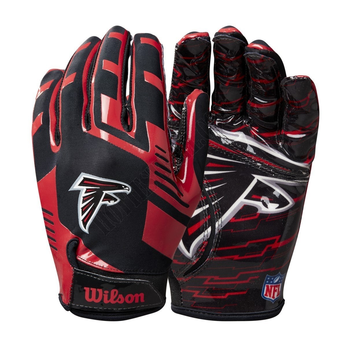NFL Stretch Fit Receivers Gloves - Atlanta Falcons ● Wilson Promotions - -0