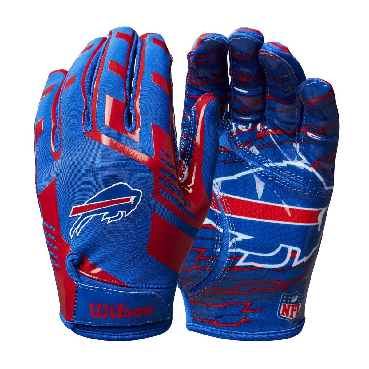 NFL Stretch Fit Receivers Gloves - Buffalo Bills ● Wilson Promotions - -0