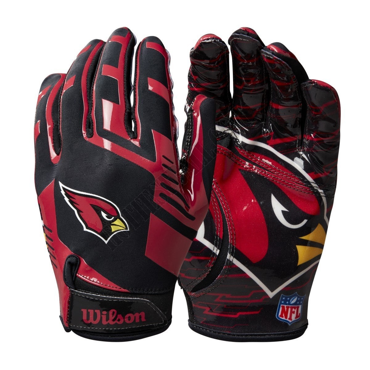 NFL Stretch Fit Receivers Gloves - Arizona Cardinals ● Wilson Promotions - -0