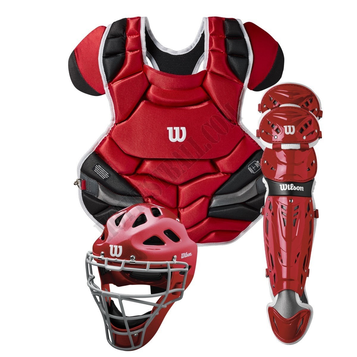Wilson C1K Catcher's Gear Kit with NOCSAE Approved Chest Protector - Adult - Wilson Discount Store - -1