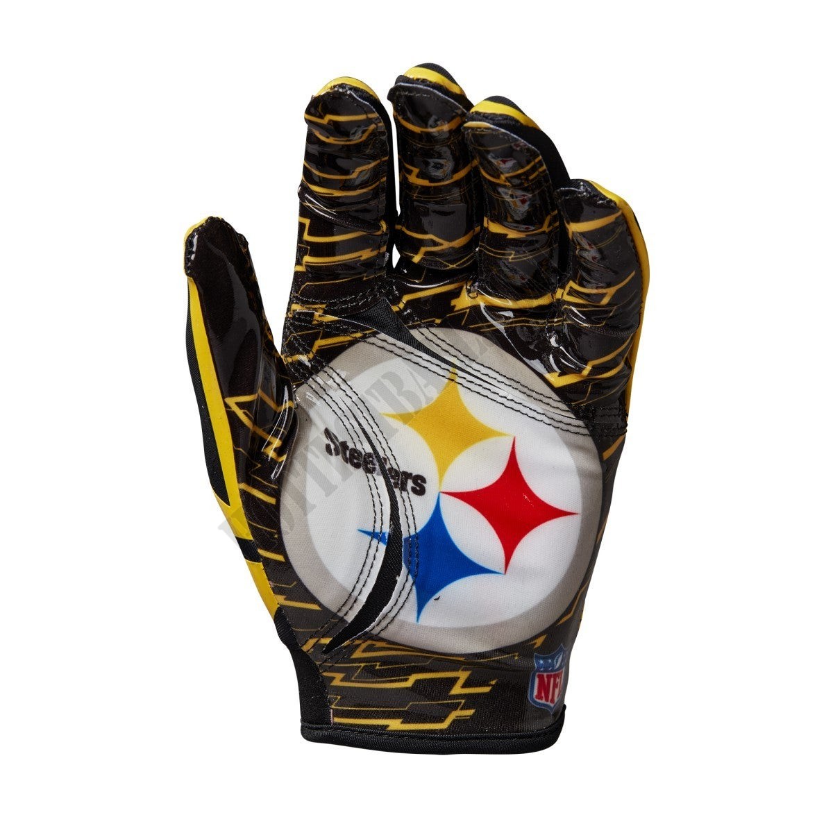 NFL Stretch Fit Receivers Gloves - Pittsburgh Steelers ● Wilson Promotions - -2
