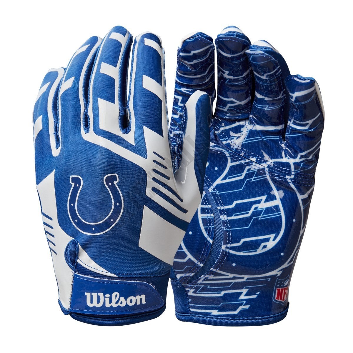 NFL Stretch Fit Receivers Gloves - Indianapolis Colts ● Wilson Promotions - -0