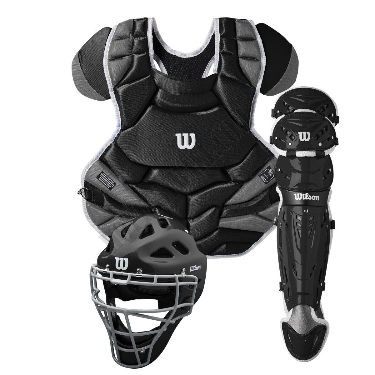 Wilson C1K Catcher's Gear Kit with NOCSAE Approved Chest Protector - Adult - Wilson Discount Store - -0