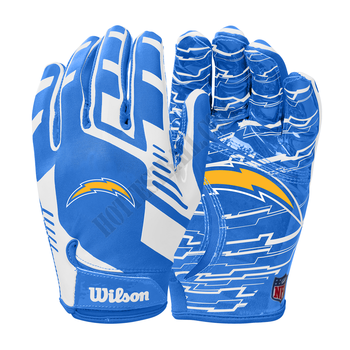 NFL Stretch Fit Receivers Gloves - Los Angeles Chargers - Wilson Discount Store - -0