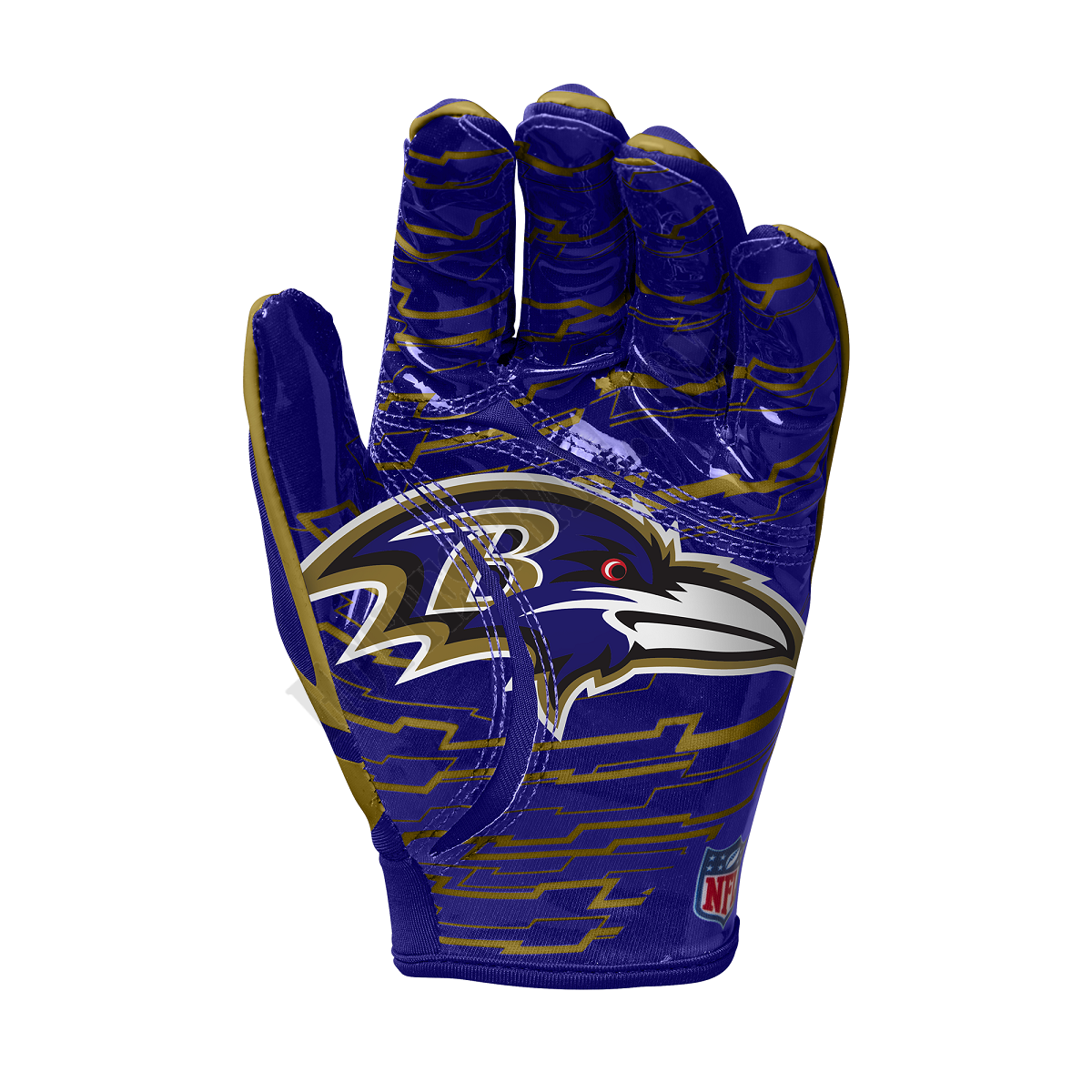 NFL Stretch Fit Receivers Gloves - Baltimore Ravens ● Wilson Promotions - -2