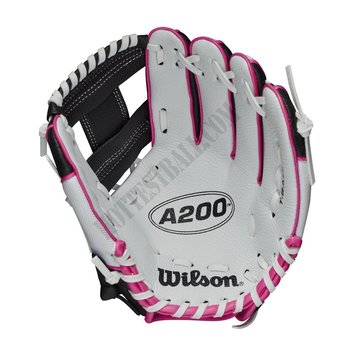 2021 A200 10" T-Ball Glove - White/Black/Pink ● Wilson Promotions - -2
