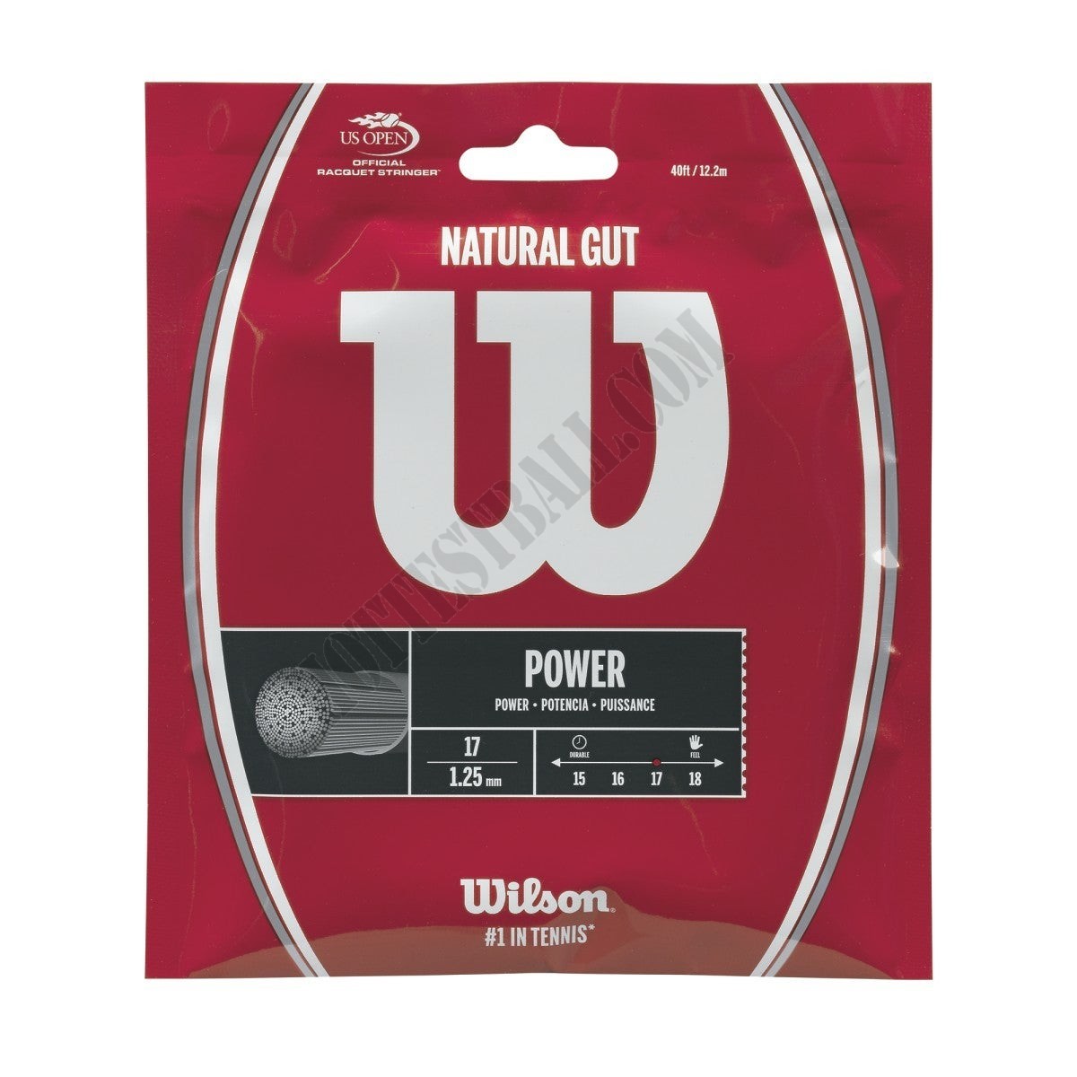 Natural Gut Power Tennis String - Set - Wilson Discount Store - -0