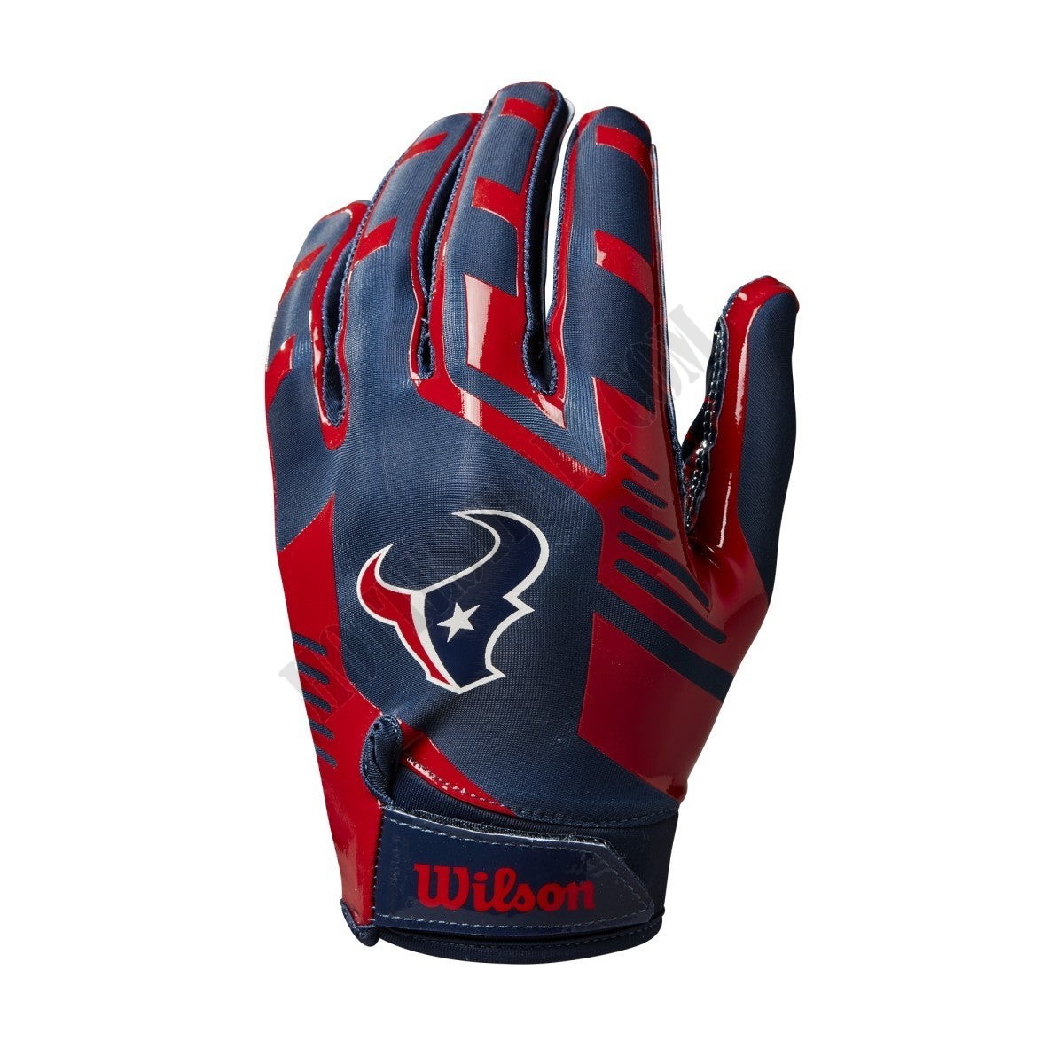 NFL Stretch Fit Receivers Gloves - Houston Texans ● Wilson Promotions - -1
