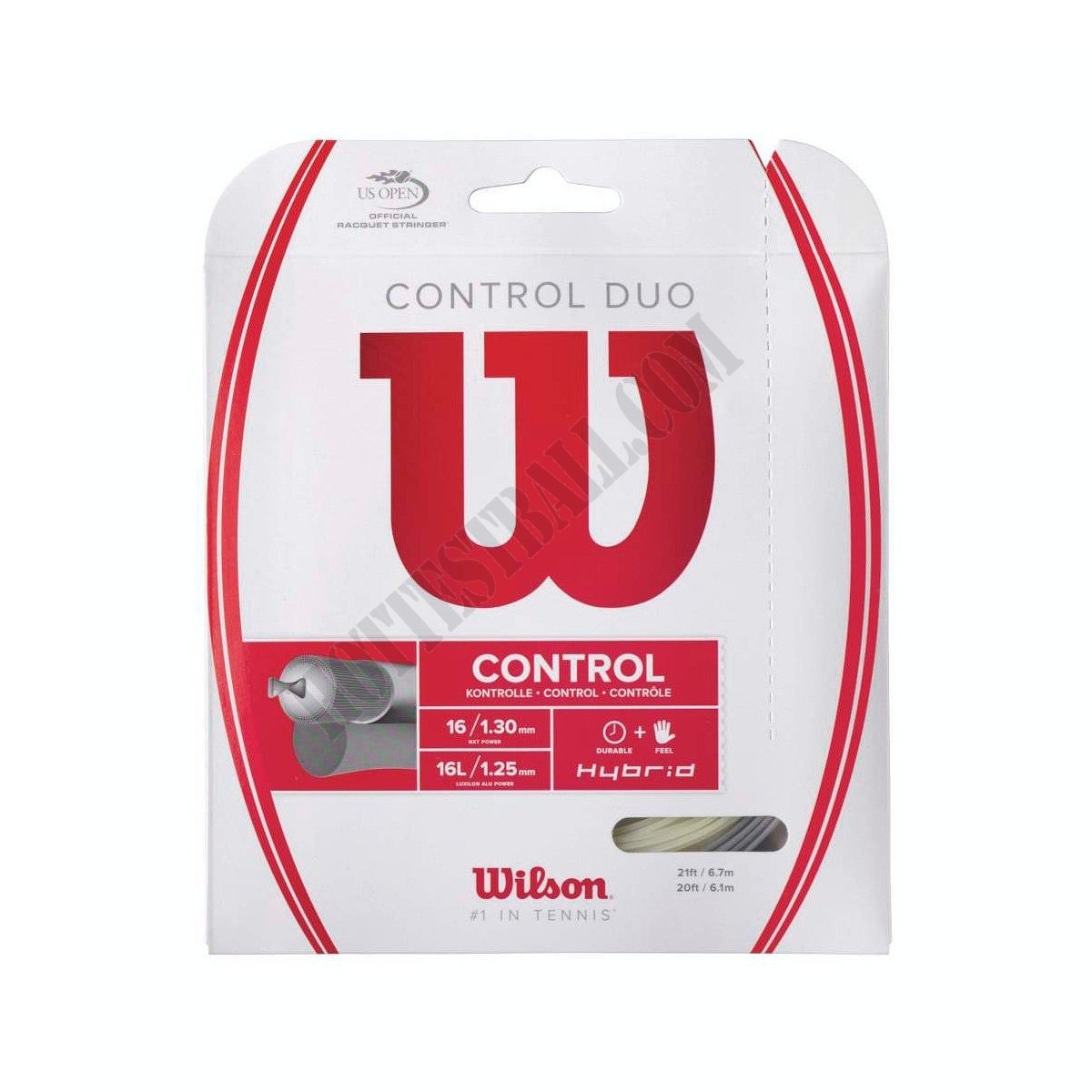 Duo Control Hybrid Tennis String Set - Natural - Wilson Discount Store - Duo Control Hybrid Tennis String Set - Natural - Wilson Discount Store