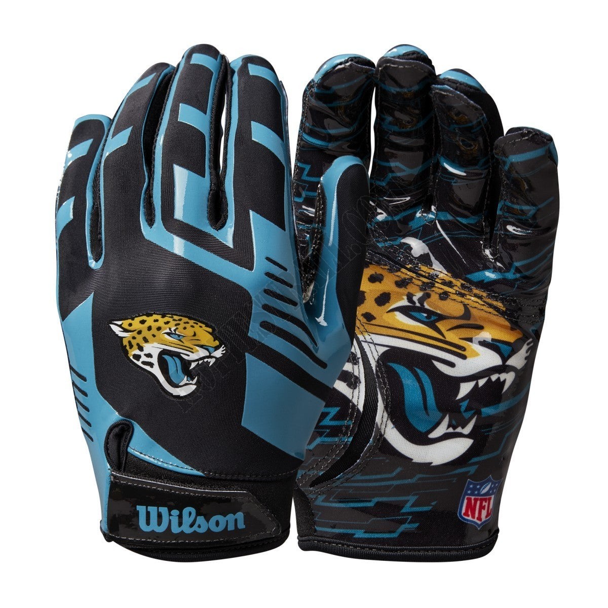 NFL Stretch Fit Receivers Gloves - Jacksonville Jaguars ● Wilson Promotions - NFL Stretch Fit Receivers Gloves - Jacksonville Jaguars ● Wilson Promotions