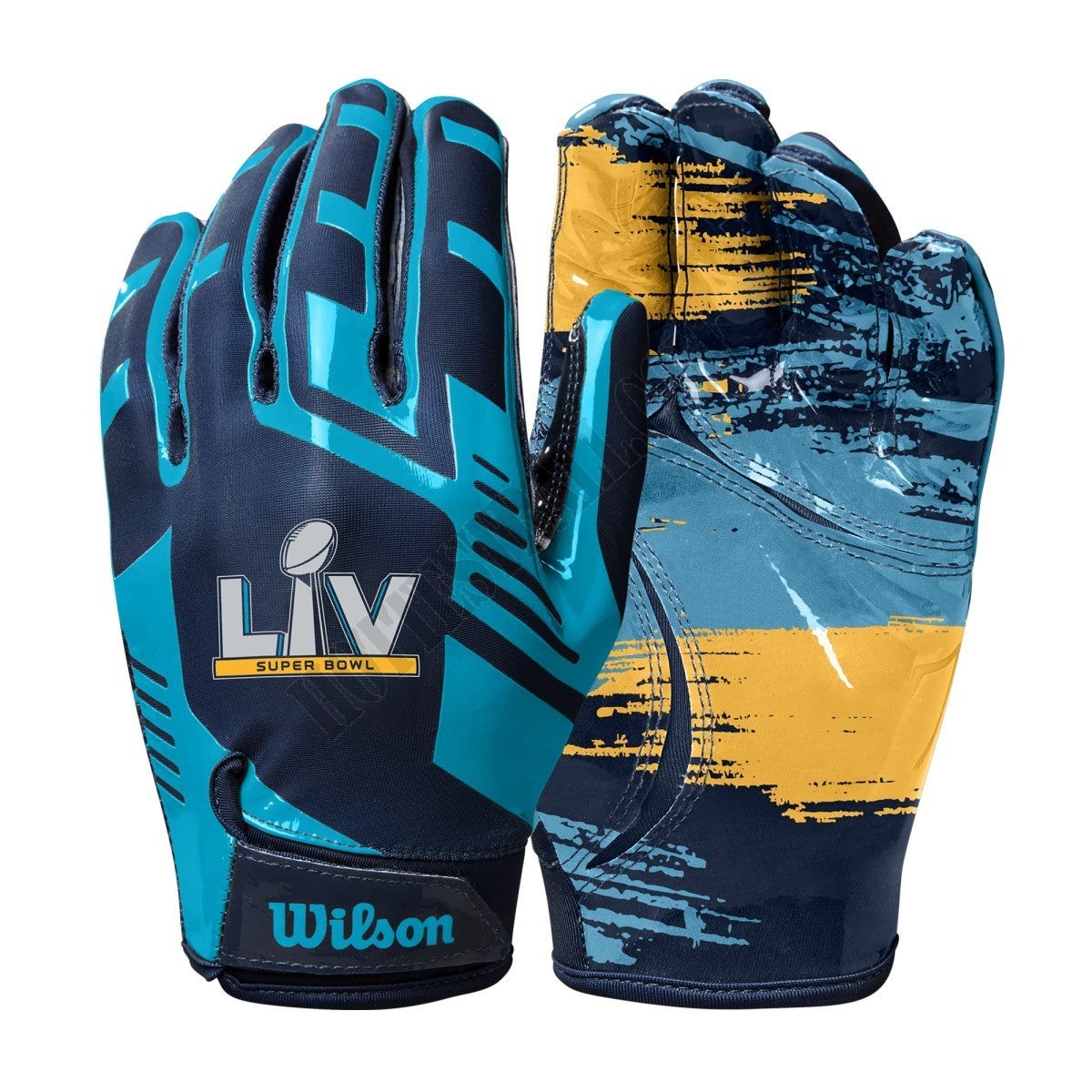 Super Bowl LV Stretch Fit Youth Receivers Gloves - Wilson Discount Store - Super Bowl LV Stretch Fit Youth Receivers Gloves - Wilson Discount Store