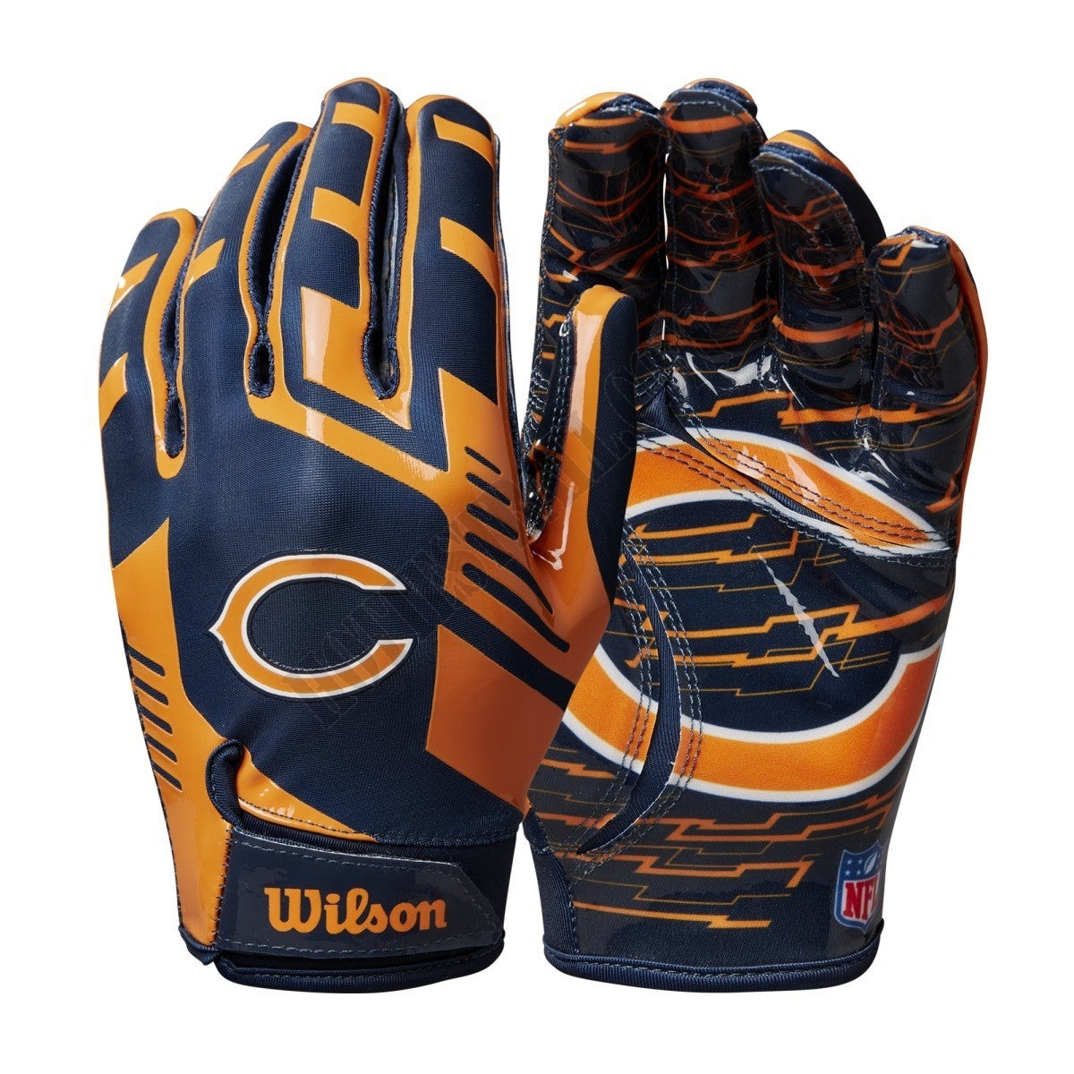 NFL Stretch Fit Receivers Gloves - Chicago Bears - Wilson Discount Store - NFL Stretch Fit Receivers Gloves - Chicago Bears - Wilson Discount Store