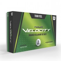 Tour Velocity Feel Golf Balls - White, 15 Pack - Wilson Discount Store