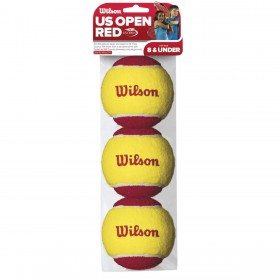 US Open Red Tournament Transition Tennis Balls (Ages 8 & Under) - Wilson Discount Store