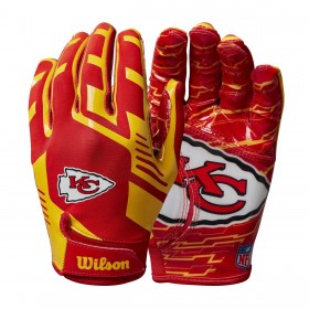 NFL Stretch Fit Receivers Gloves - Kansas City Chiefs ● Wilson Promotions