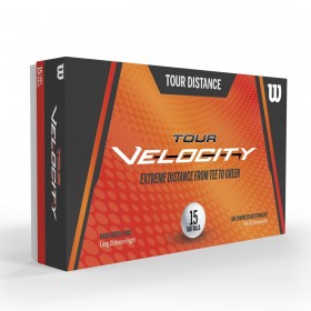 Tour Velocity Distance Golf Balls - White, 15 Pack - Wilson Discount Store