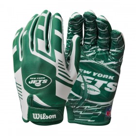 NFL Stretch Fit Receivers Gloves - New York Jets ● Wilson Promotions