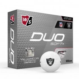 Duo Soft+ NFL Golf Balls - Las Vegas Raiders - Wilson Discount Store