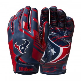 NFL Stretch Fit Receivers Gloves - Houston Texans ● Wilson Promotions