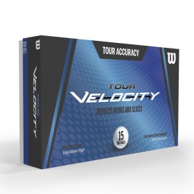 Tour Velocity Accuracy Golf Balls - White, 15 Pack - Wilson Discount Store