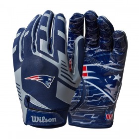 NFL Stretch Fit Receivers Gloves - New England Patriots ● Wilson Promotions