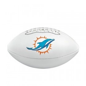 NFL Team Logo Autograph Football - Official, Miami Dolphins ● Wilson Promotions