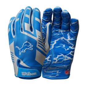 NFL Stretch Fit Receivers Gloves - Detroit Lions ● Wilson Promotions