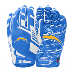 NFL Stretch Fit Receivers Gloves - Los Angeles Chargers - Wilson Discount Store