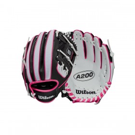 2021 A200 10" T-Ball Glove - White/Black/Pink ● Wilson Promotions