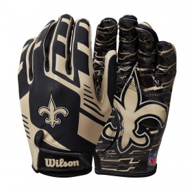 NFL Stretch Fit Receivers Gloves - New Orleans Saints ● Wilson Promotions